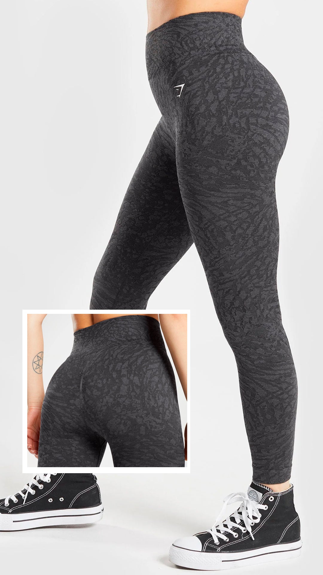 Leggings black print