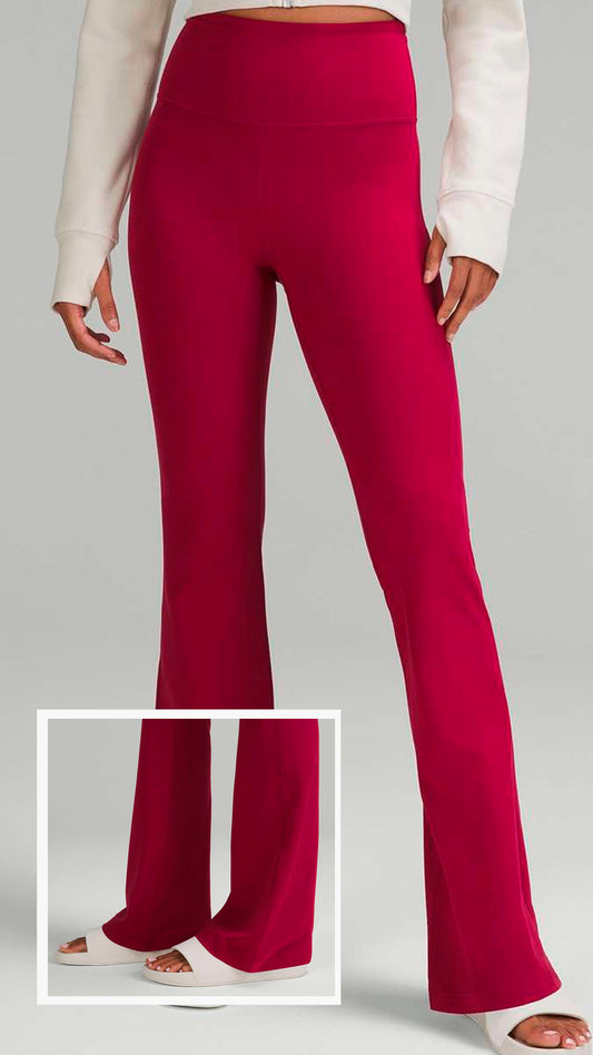 Groove Super Flared pants pomegranate